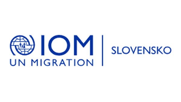 Logo společnosti Medzinárodná organizácia pre migráciu (IOM)